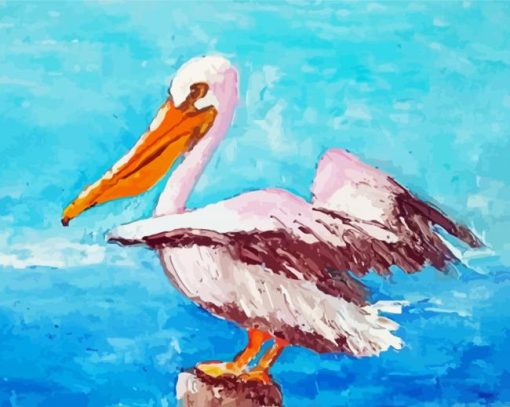 Abstract Pelican Bird diamond painting