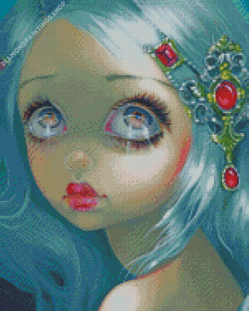 Aesthetic Big Eyed Girl diamond painting