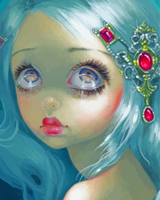 Aesthetic Big Eyed Girl diamond painting