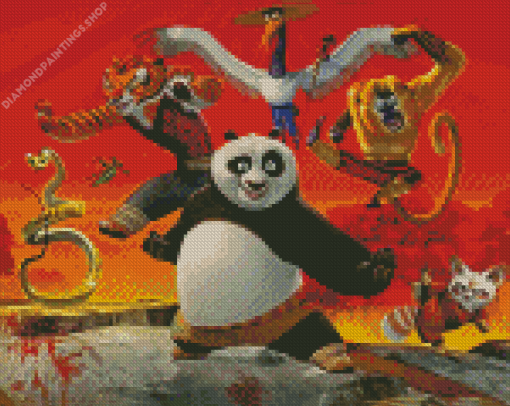 Aesthetic Kung Fu Panda diamond painting