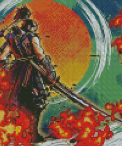 Aesthetic Samurai Warriors Video Game diamond painting