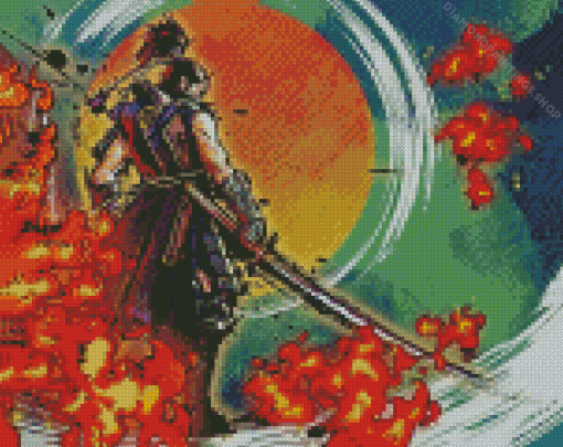 Aesthetic Samurai Warriors Video Game diamond painting