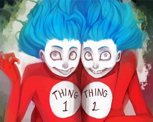 Aesthetic Thing 1 Thing 2 diamond painting