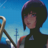 Aesthetic Ghost In The Shell Illustration diamond painting