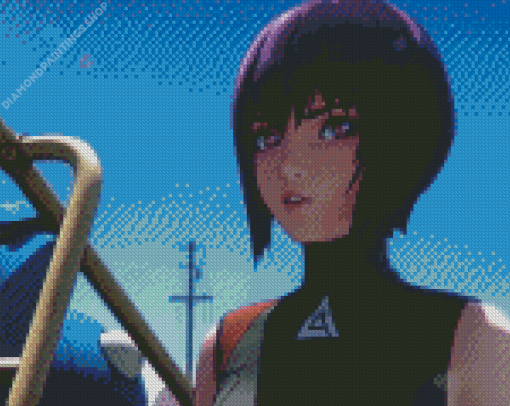 Aesthetic Ghost In The Shell Illustration diamond painting