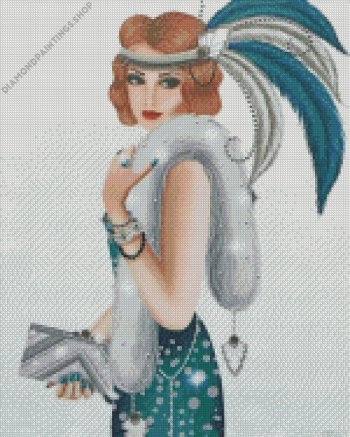 Art Deco Woman diamond painting