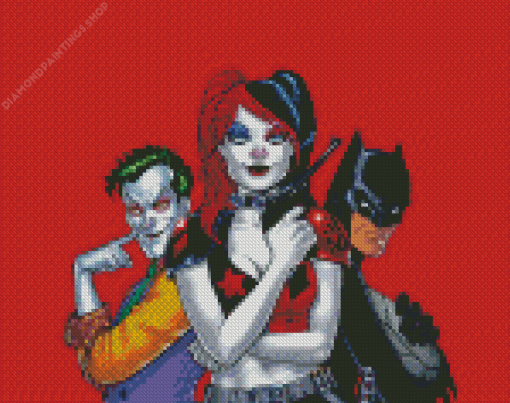 Batman Joker And Harley Quinn diamond painting