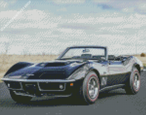 Black 69 Corvette diamond painting