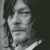 Black And White Norman Reedus diamond painting