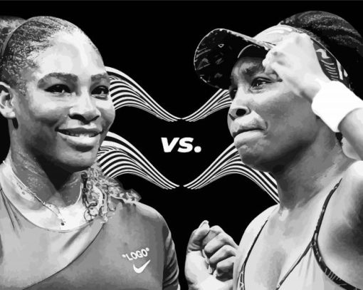 Black And White Williams Sisters diamond painting