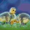 Canada Geese Goslings Birds diamond painting