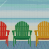 Colorful Adirondack Chairs diamond painting