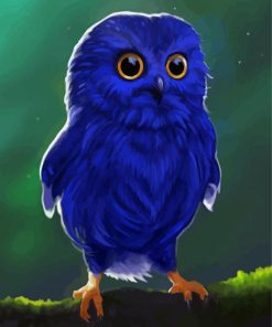 Cute Blue Owl diamond painting