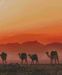 Ethiopian Desert Camels diamond painting