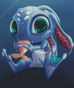 Fizz Eating Fish diamond painting