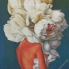 Flower Head Girl Peony diamond painting