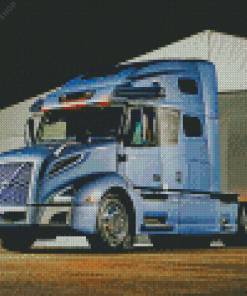 Grey 18 Wheeler Semi Truck diamond painting