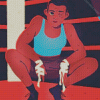 Kickboxing Girl diamond painting