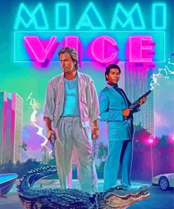 Miami Vice Serie Poster diamond painting