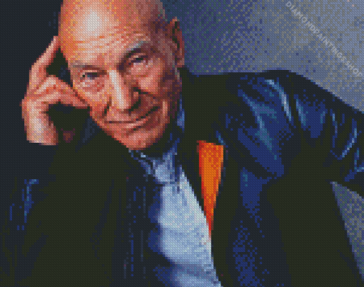 Patrick Stewart Actor diamond painting