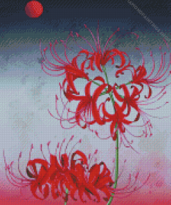 Red Spider Lilies diamond painting