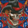Skull With Confederate Flag diamond painting