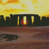 Stone Circle Silhouette At Sunset diamond painting