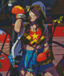 Strong Wonder Woman Boxing Art diamond painting