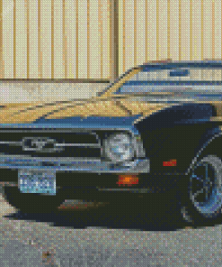 1972 Mustang Black Car diamond painting
