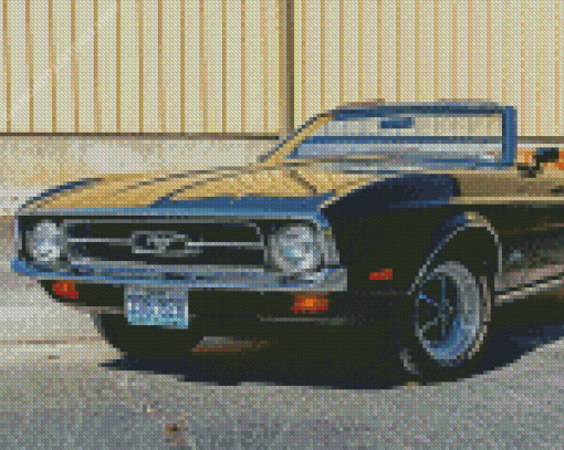 1972 Mustang Black Car diamond painting