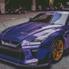 2018 Nissan GTR Dark Purple diamond painting