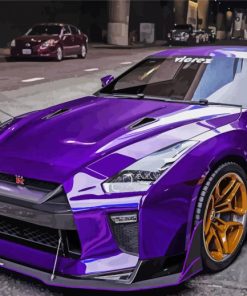 2018 Nissan GTR Dark Purple diamond painting