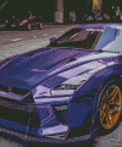 2018 Nissan GTR Dark Purple diamond painting