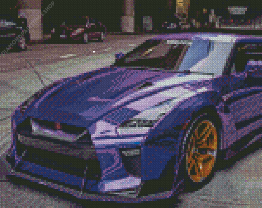 2018 Nissan GTR Dark Purple diamond painting