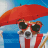 Aesthetic Puppy With Sunglasses diamond painting