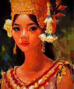 Apsara Dancer Cambodia Art diamond painting