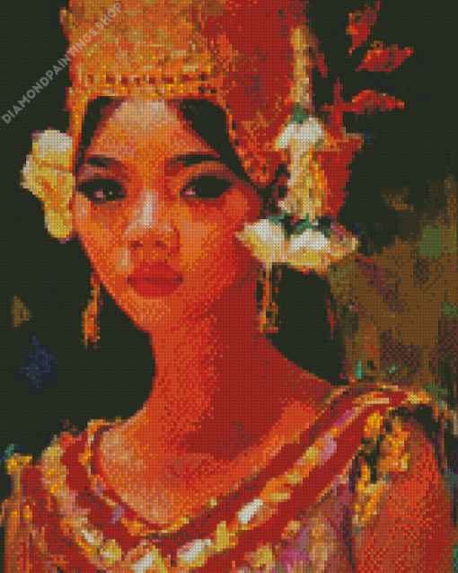 Apsara Dancer Cambodia Art diamond painting