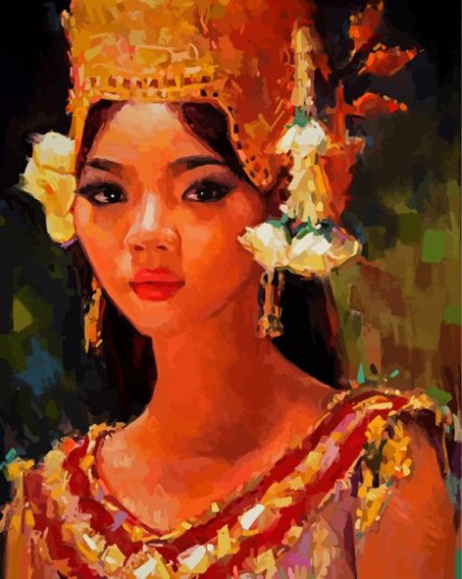 Apsara Dancer Cambodia Art diamond painting