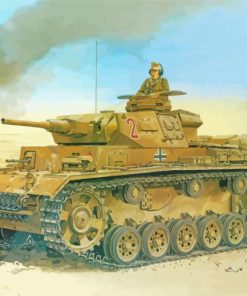 Army Tanks In The Desert War diamond painting