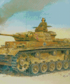 Army Tanks In The Desert War diamond painting