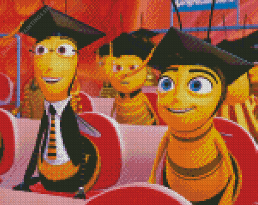 Barry B Benson graduation diamond painting