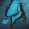 Black Blue Butterfly Horse diamond painting