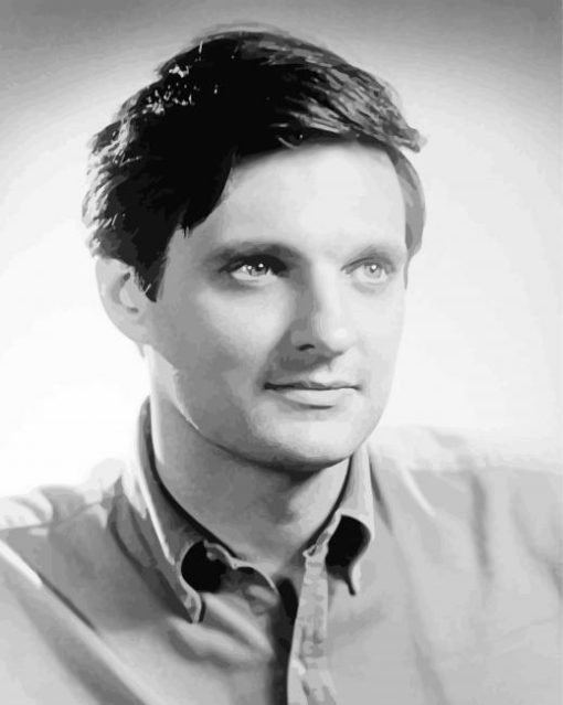 Black And White Young Alan Alda diamond painting