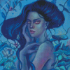 Blue Girl Art diamond painting