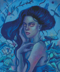 Blue Girl Art diamond painting