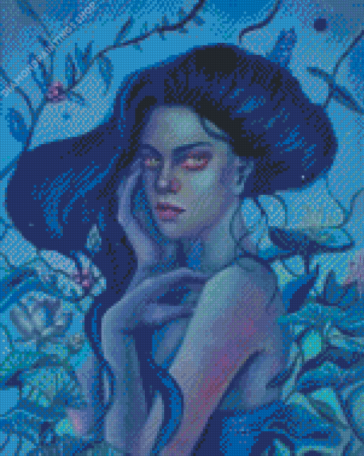 Blue Girl Art diamond painting