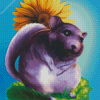 Chinchilla With Sunflower diamond painting