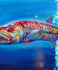 Colorful Barracuda Fish diamond painting