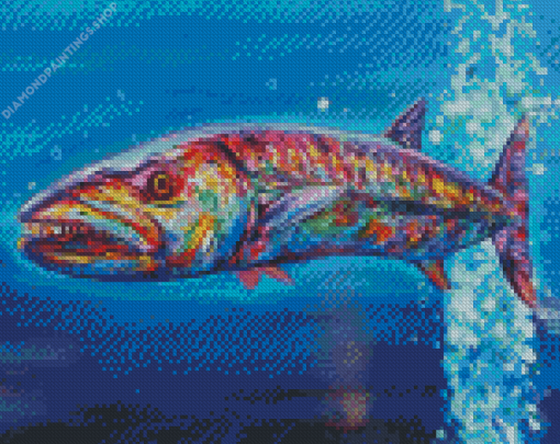 Colorful Barracuda Fish diamond painting