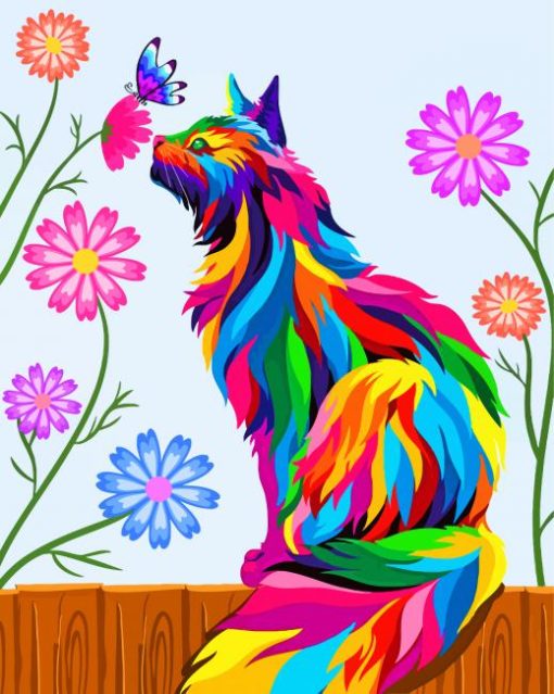 Colorful Cat Art diamond painting